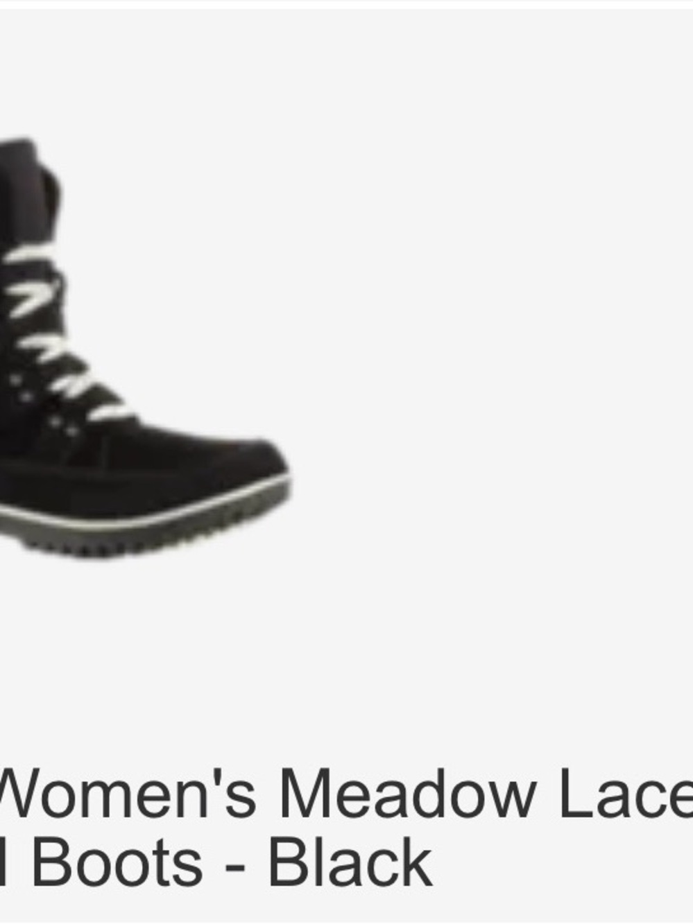 Sorel Women's Black Lace-Up Winter Boot